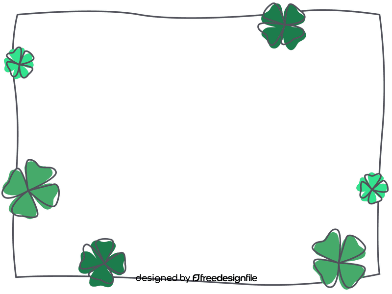 Shamrock clover Border clipart