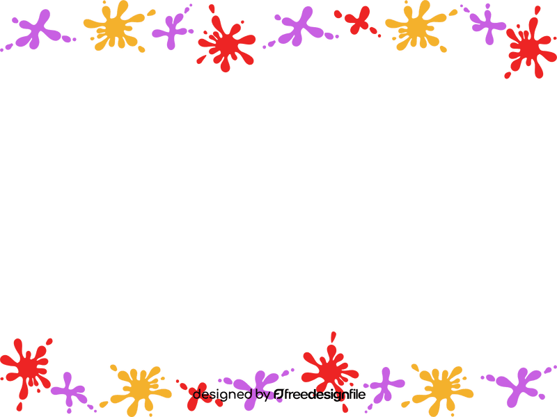Paint Splatter Border clipart