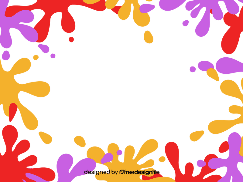 Paint Splatter Border clipart