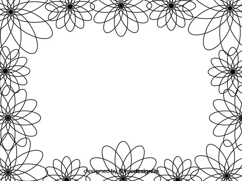Border black and white clipart