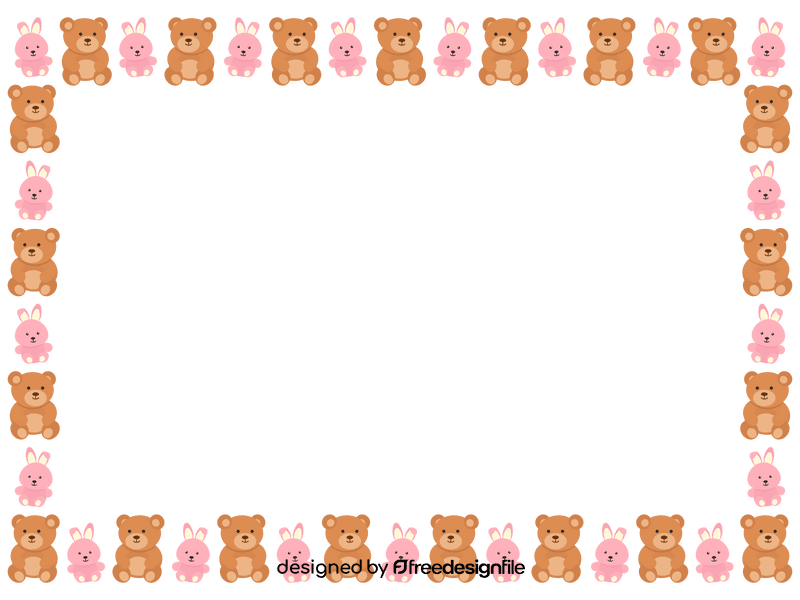 Teddy bear Border clipart