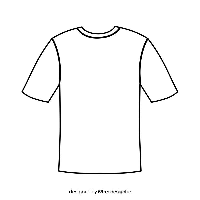 T shirt drawing black and white clipart vector free download