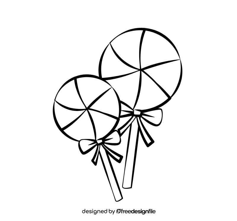 Candy black and white clipart