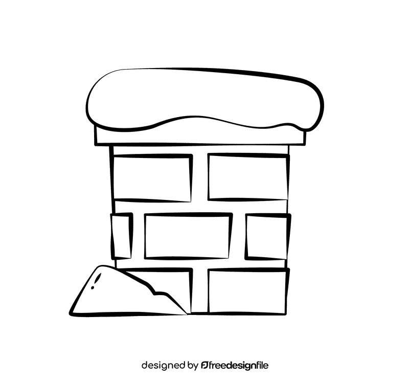 Chimney black and white clipart