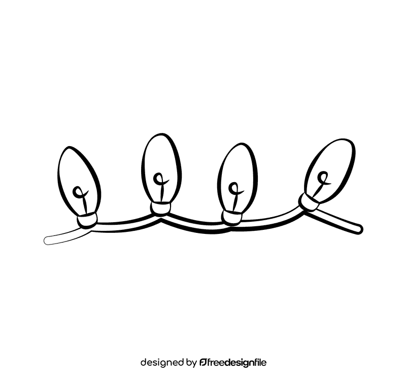 Lights black and white clipart