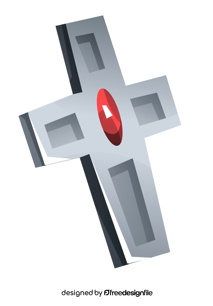 Cross silver clipart