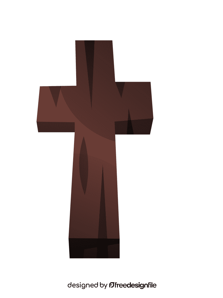 Cross wooden clipart