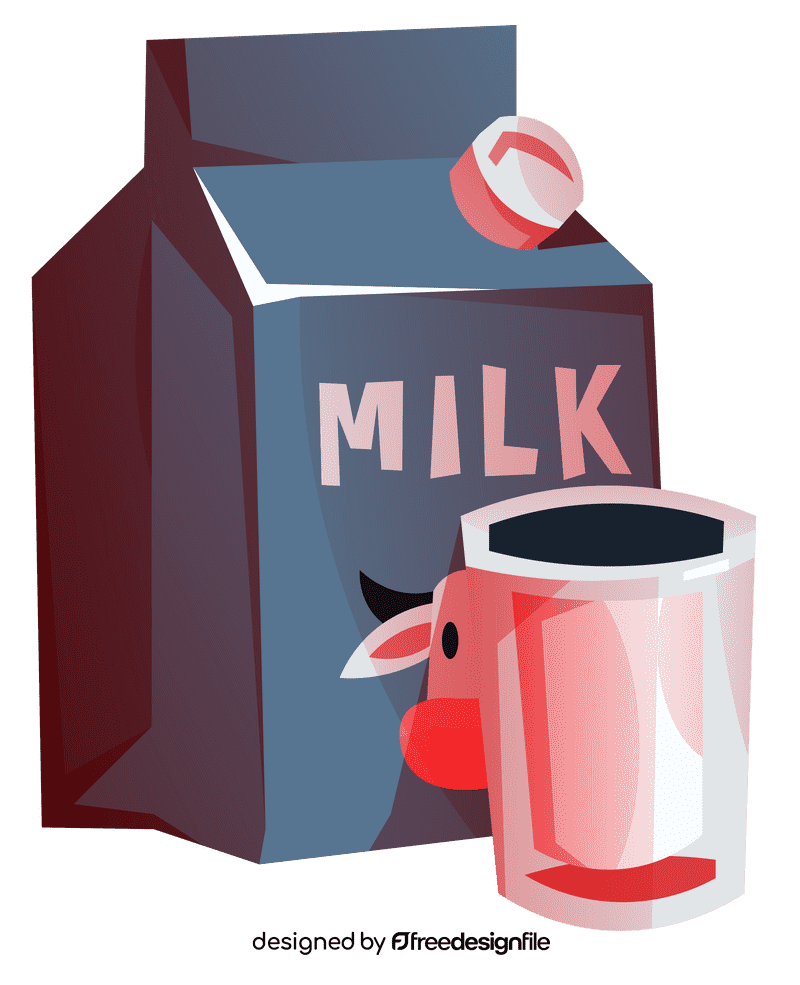 Glass milk clipart