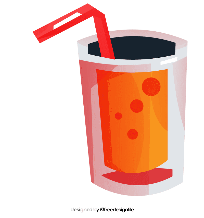 Glass with a tube clipart
