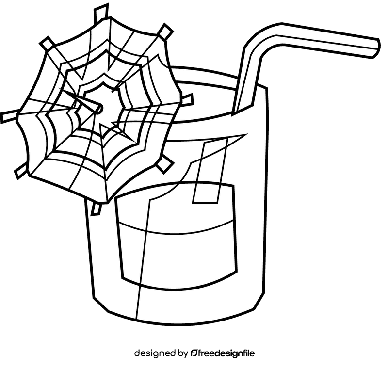 Glass umbrella black and white clipart
