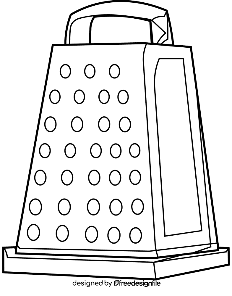 Grater black and white clipart