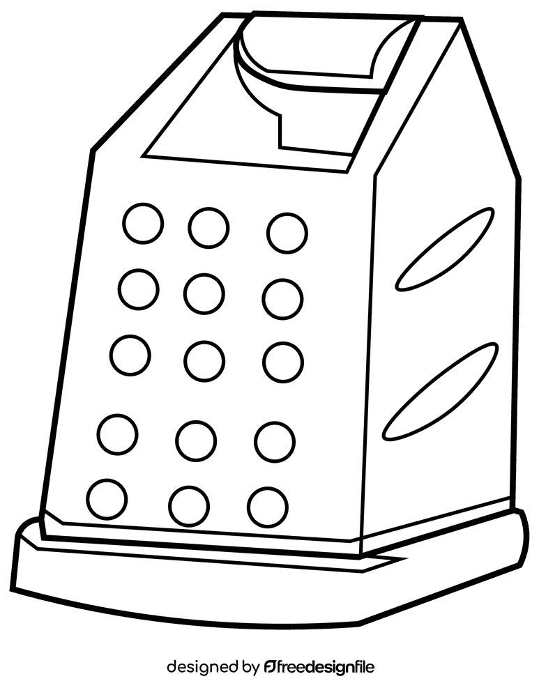Grater modern black and white clipart