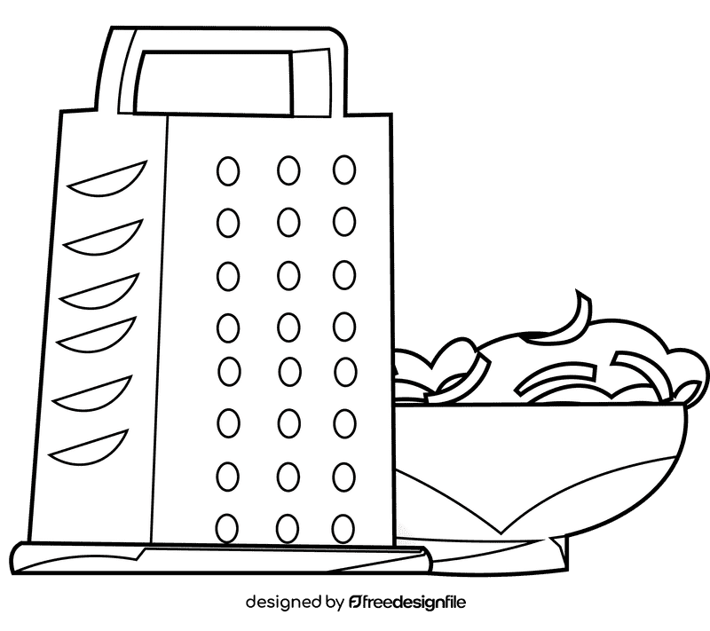 Grater plate black and white clipart
