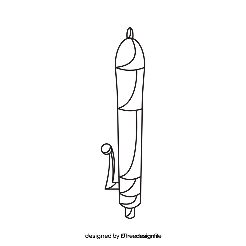 Pen drawing black and white clipart