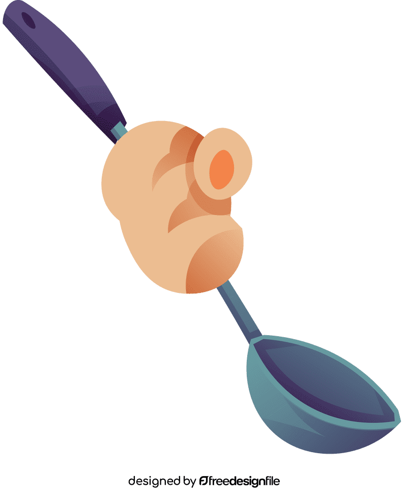 Ladle hand clipart