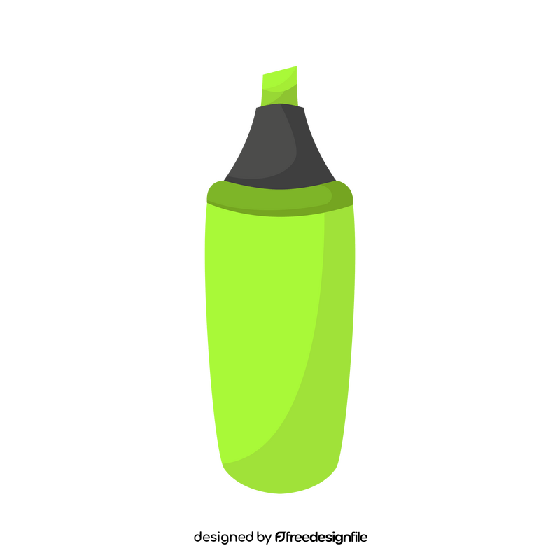 Green highlighter clipart