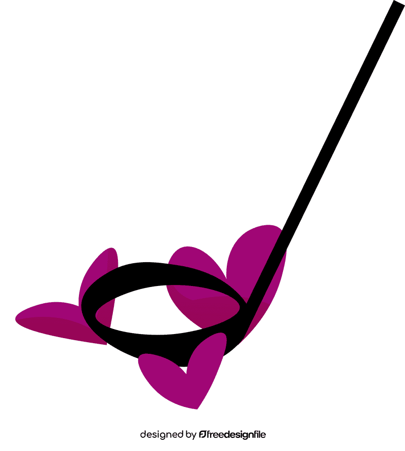 Music notes hearts clipart