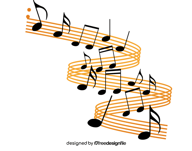 Music notes lines clipart