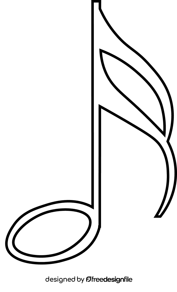 Music notes black and white clipart