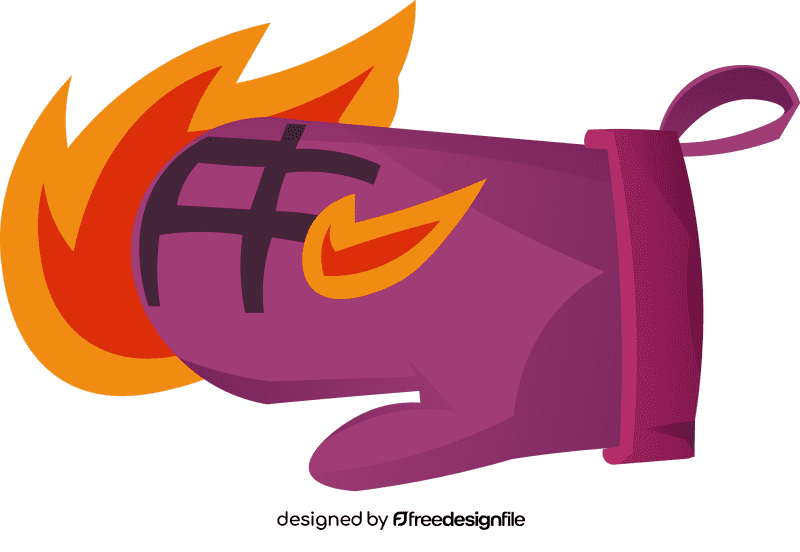 Oven mitts fire clipart