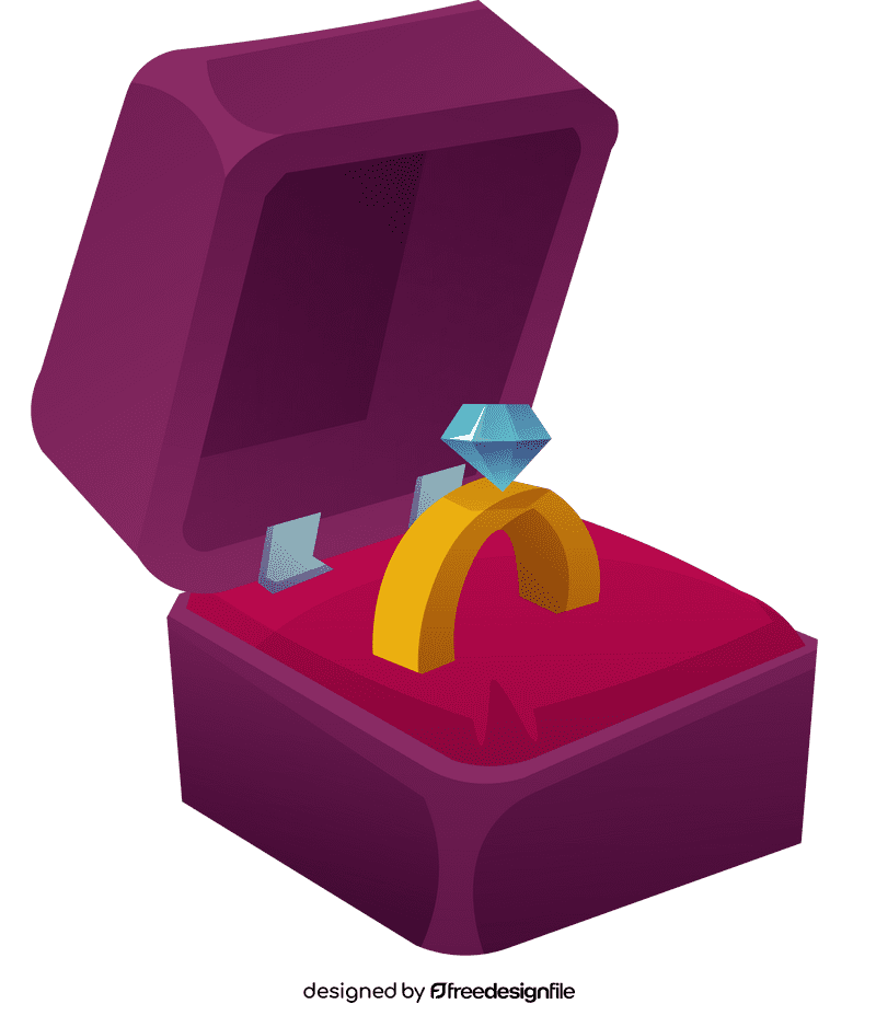 Ring engagement clipart