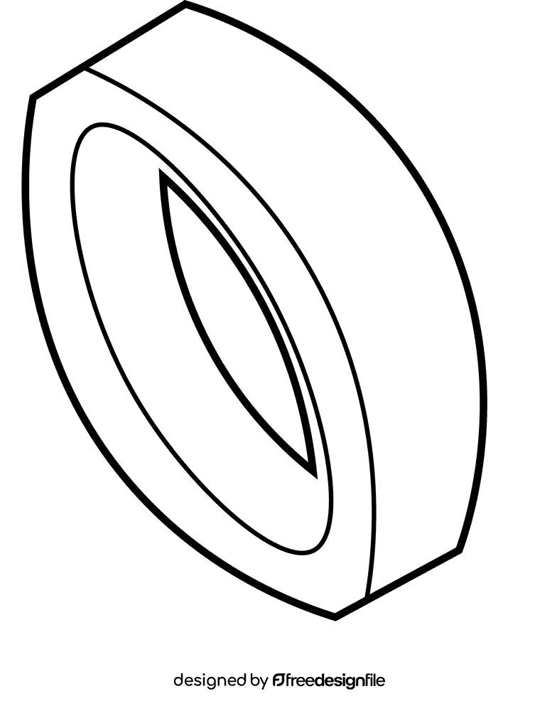 Ring black and white clipart