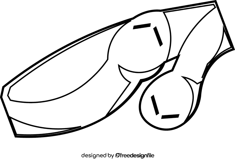 Ring snakes black and white clipart