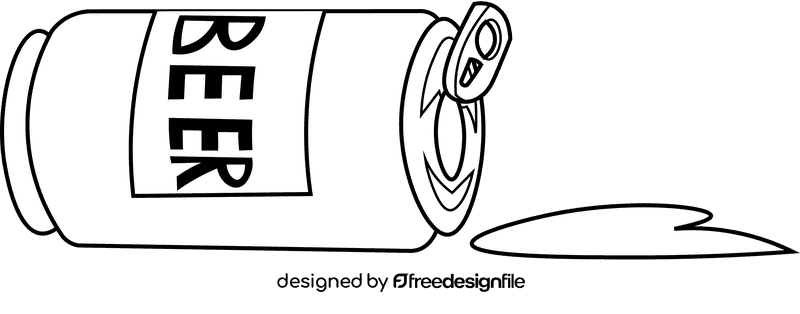 Spill beer black and white clipart