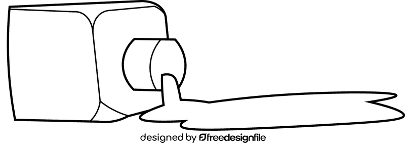 Spill ink black and white clipart