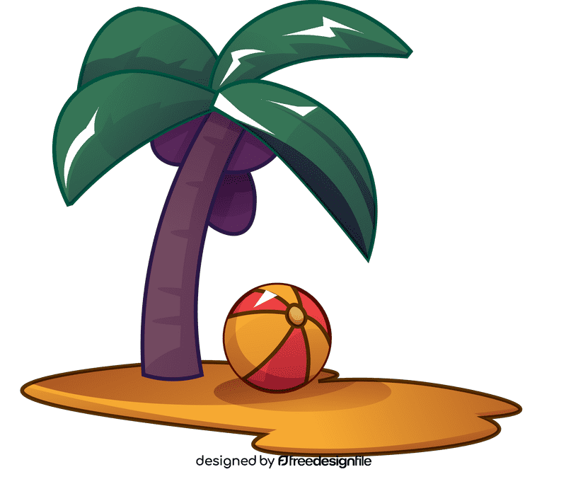 Beach ball palm clipart
