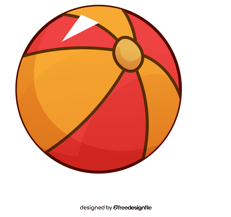 Beach ball yellow clipart