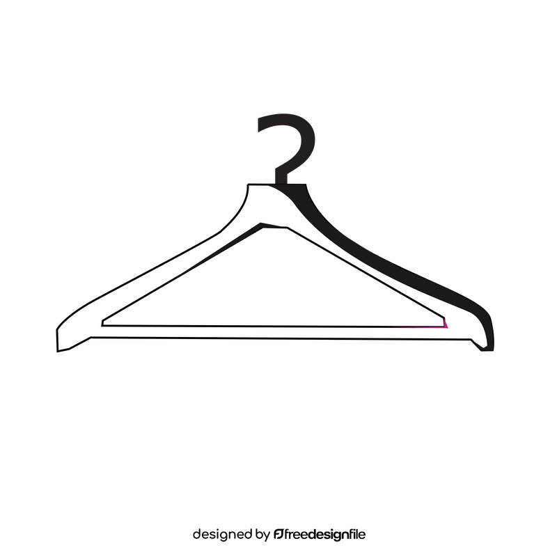 Hanger drawing black and white clipart