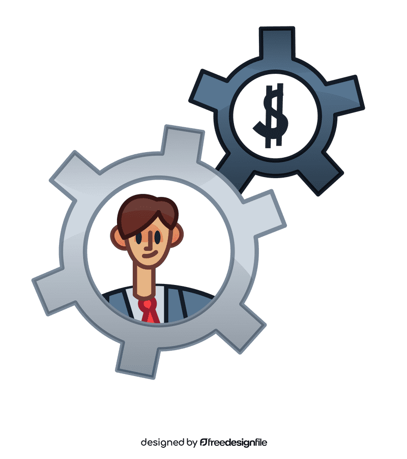 Business gears clipart