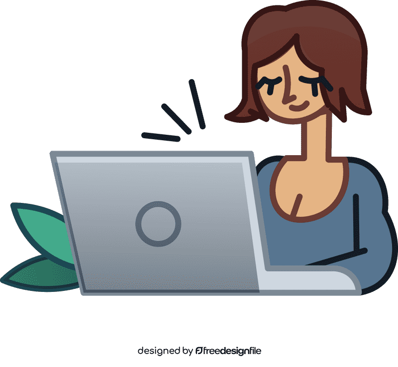 Business laptop clipart