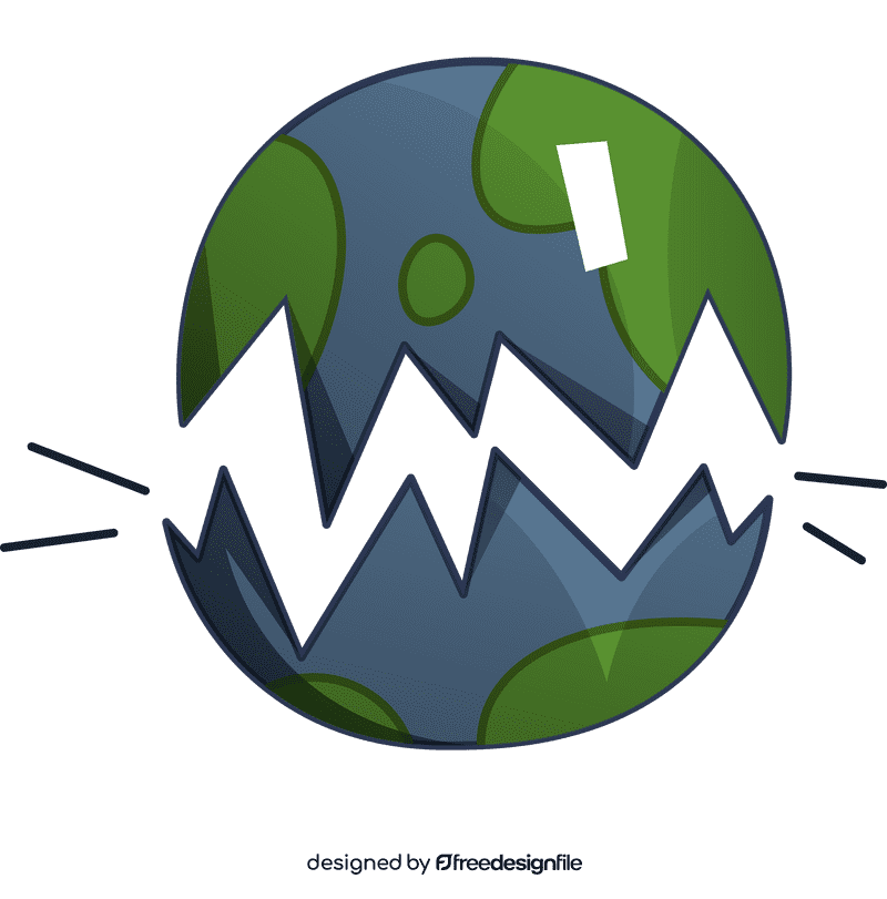 Earthquake earth clipart