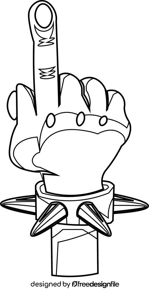 Finger pointing black and white clipart
