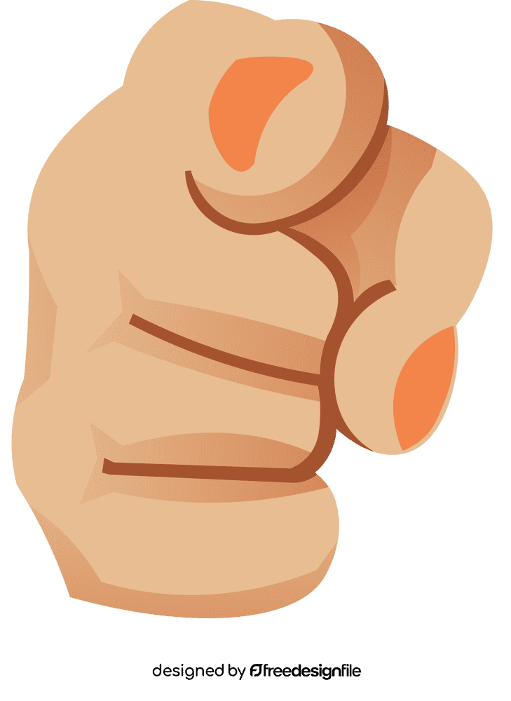 Finger pointing clipart