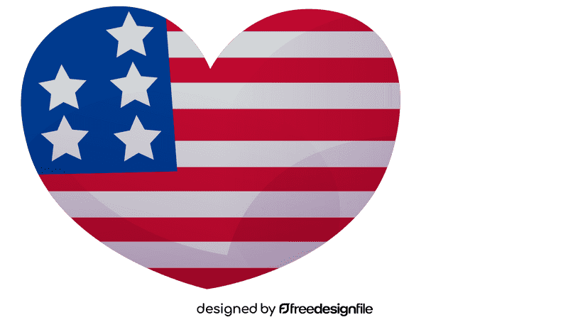 Memorial day heart clipart