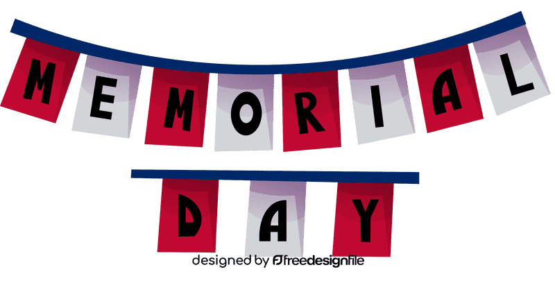 Memorial day sign banner clipart