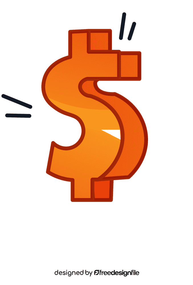 Business symbol, dollar sign clipart
