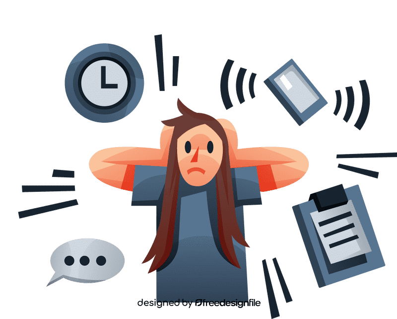 Stress busy clipart
