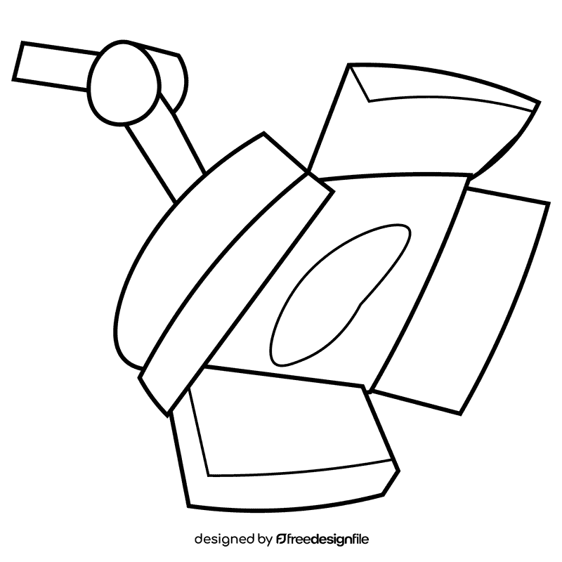 Actor lamp black and white clipart