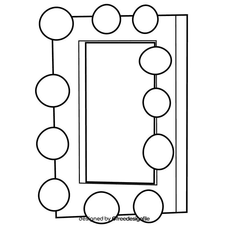 Actor mirror black and white clipart