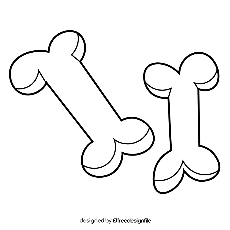 Archeologist bones black and white clipart