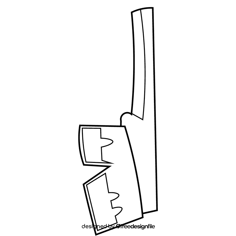 Archeologist brush black and white clipart