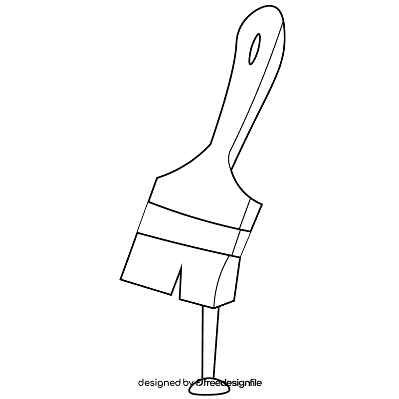 Artist brush black and white clipart
