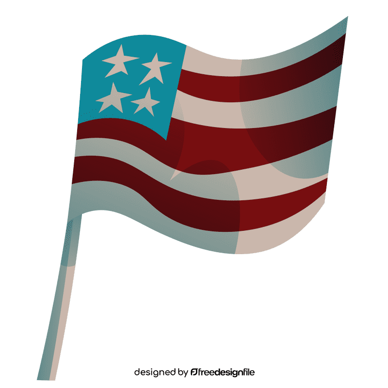 Astronaut flag clipart