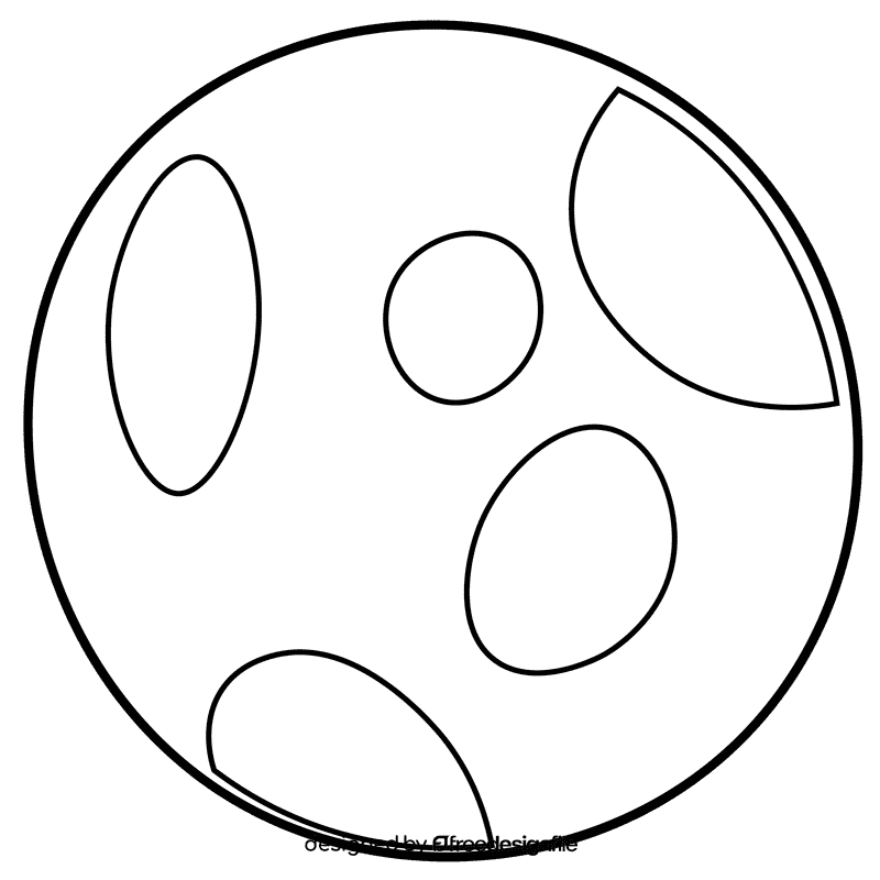 Astronaut moon black and white clipart