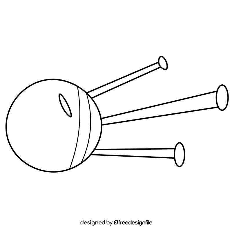 Astronaut satellite black and white clipart