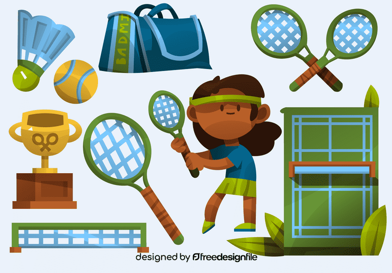 Badminton vector
